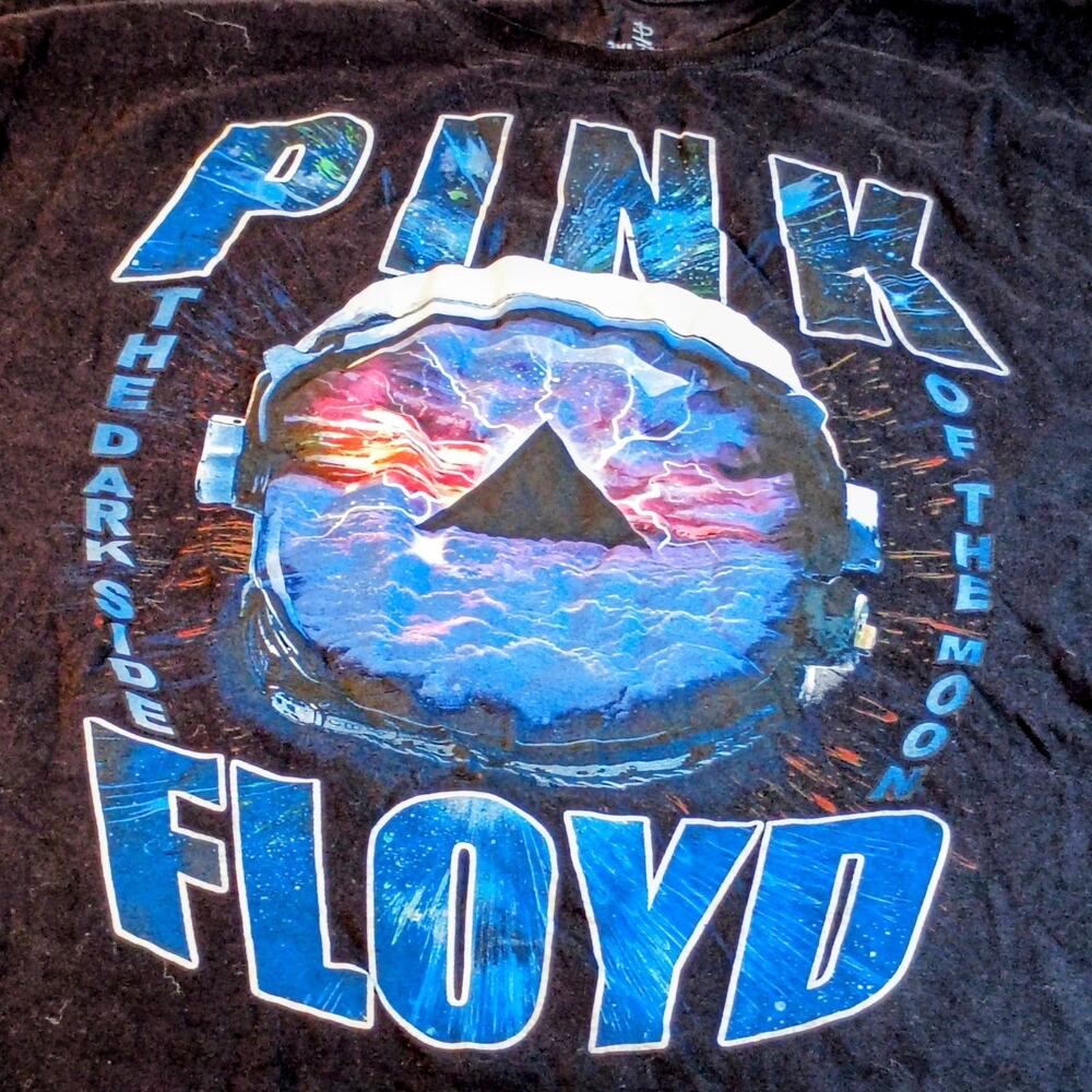 Pink Floyd Dark Side Of The Moon Astronaut T-Shirt Mens 3XL Black Graphic Tee